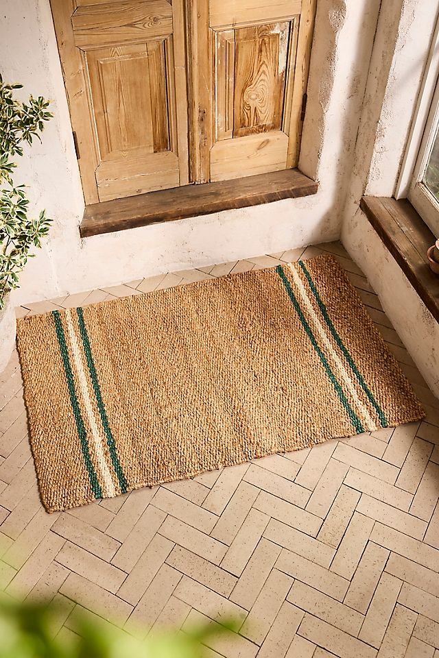 Cottage Stripe Jute Doormat