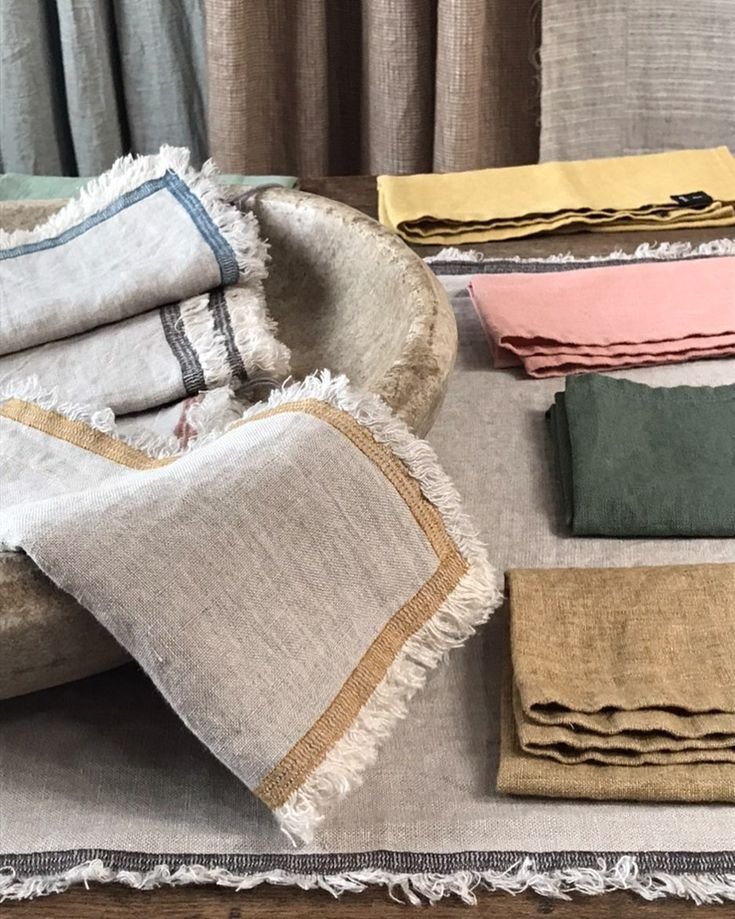 Larusi on Instagram_ “Set your summer table in style with our high quality washed linen napkins, table runners and tablecloths_ Ideal as sets or to mix and…”