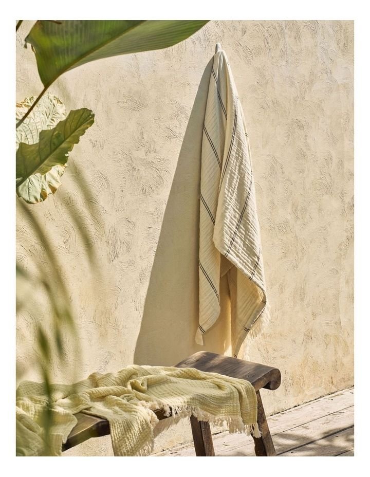 Linen House Torquay Throw in Natural Throw