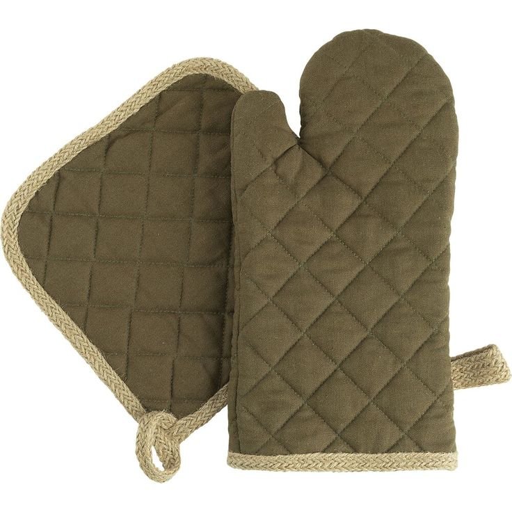 Lot de manique et gant de cuisine – vert garrigue alinea