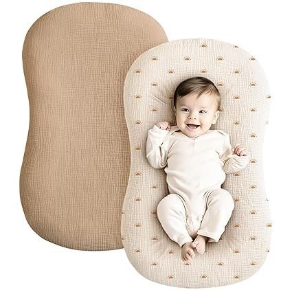 The Konssy Muslin Baby Lounger Cover, made from 100% cotton and designed specifically as a slipcover